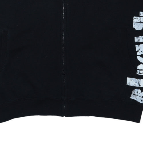 Rip Curl Mens Black 2XL Full Zip Sweatshirt with Logo Print
