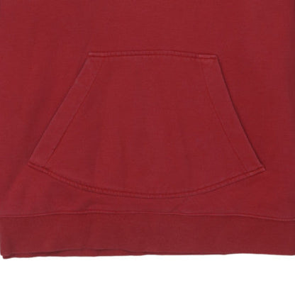 Nike Men's Red Pullover Hoodie L Regular Fleece Kangaroo Pocket