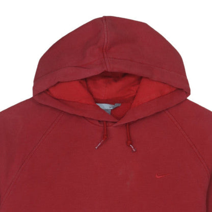 Nike Men's Red Pullover Hoodie L Regular Fleece Kangaroo Pocket