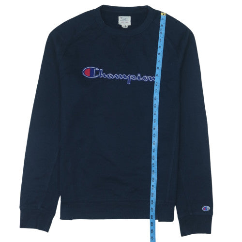 Champion Men's Blue Embroidered Logo Pullover Sweatshirt Size L