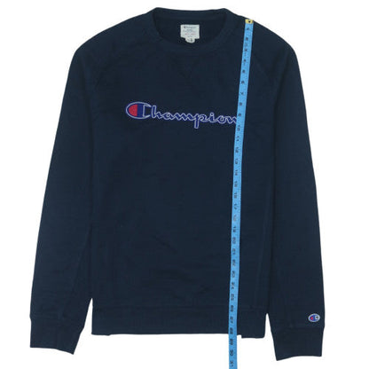 Champion Men's Blue Embroidered Logo Pullover Sweatshirt Size L