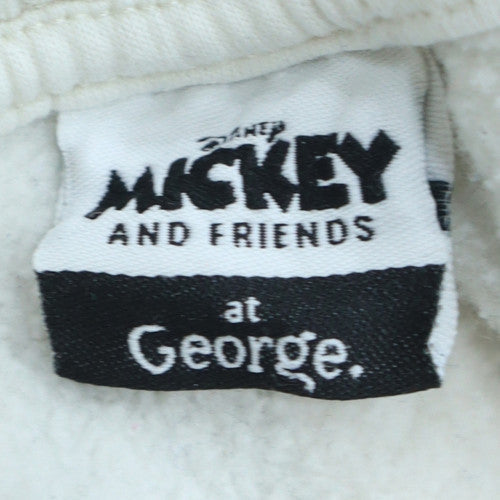 George Women Mickey and Friends White 2XL Pullover Sweatshirt
