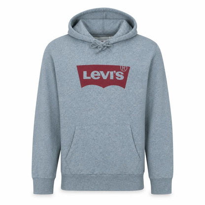 Levi's Men's Grey Pullover Hoodie Medium Logo Graphic Sweatshirt