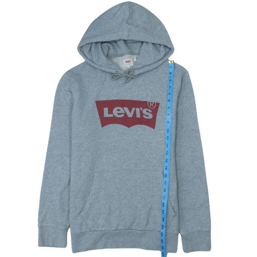 Levi's Men's Grey Pullover Hoodie Medium Logo Graphic Sweatshirt