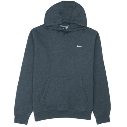 Nike Mens Grey Pullover Hoodie Medium Fleece Logo Sportswear
