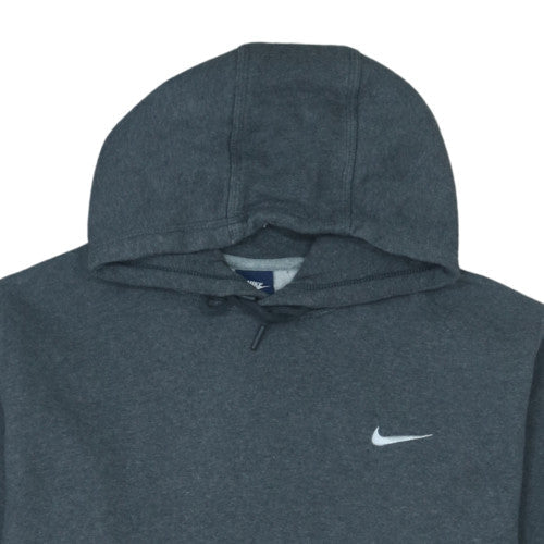 Nike Mens Grey Pullover Hoodie Medium Fleece Logo Sportswear