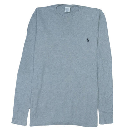 Polo Ralph Lauren Men's Grey Long Sleeve Cotton Pyjama Top - Size M