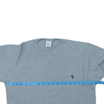Polo Ralph Lauren Men's Grey Long Sleeve Cotton Pyjama Top - Size M