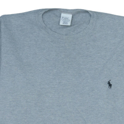 Polo Ralph Lauren Men's Grey Long Sleeve Cotton Pyjama Top - Size M
