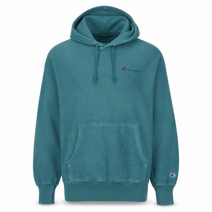 Champion Men's Green Pullover Hoodie Medium Logo Fleece Sweatshirt