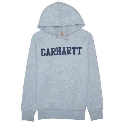 Carhartt Men’s Grey Pullover Hoodie XS Logo Fleece Sweatshirt