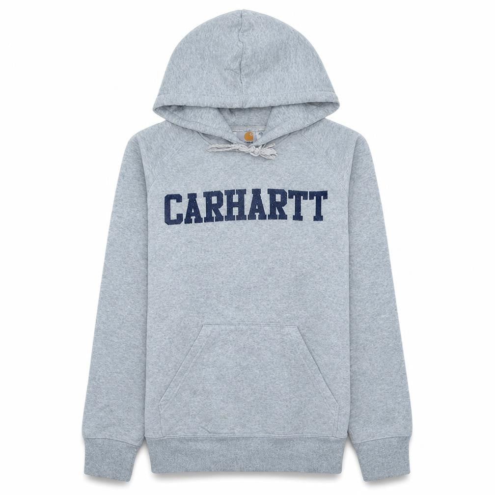 Carhartt Men’s Grey Pullover Hoodie XS Logo Fleece Sweatshirt