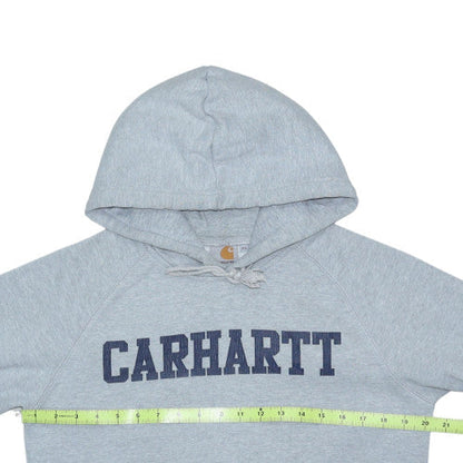 Carhartt Men’s Grey Pullover Hoodie XS Logo Fleece Sweatshirt