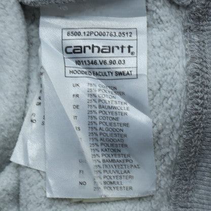 Carhartt Men’s Grey Pullover Hoodie XS Logo Fleece Sweatshirt