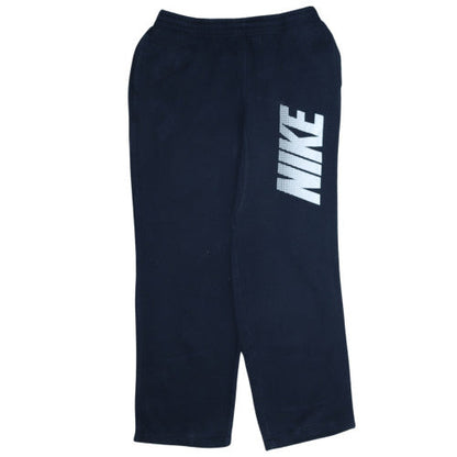 Nike Men's Black Cotton Blend Jogger Sweatpants L Logo Print
