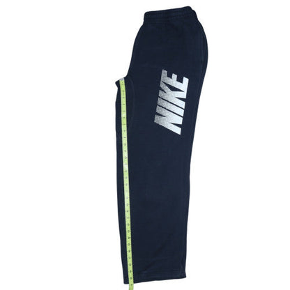Nike Men's Black Cotton Blend Jogger Sweatpants L Logo Print