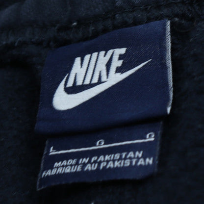 Nike Men's Black Cotton Blend Jogger Sweatpants L Logo Print