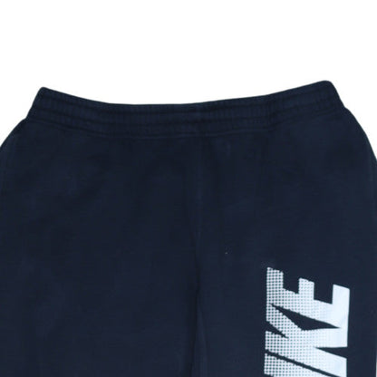Nike Men's Black Cotton Blend Jogger Sweatpants L Logo Print