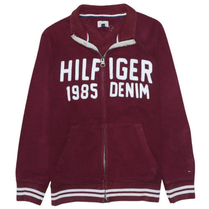 Tommy Hilfiger Men’s Red Full Zip Logo Sweatshirt Size M