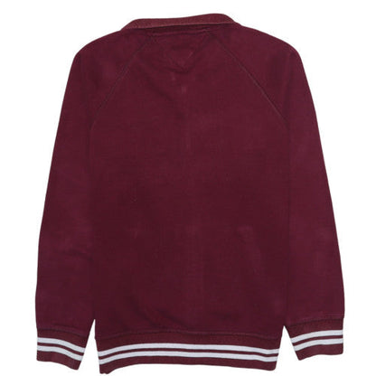 Tommy Hilfiger Men’s Red Full Zip Logo Sweatshirt Size M