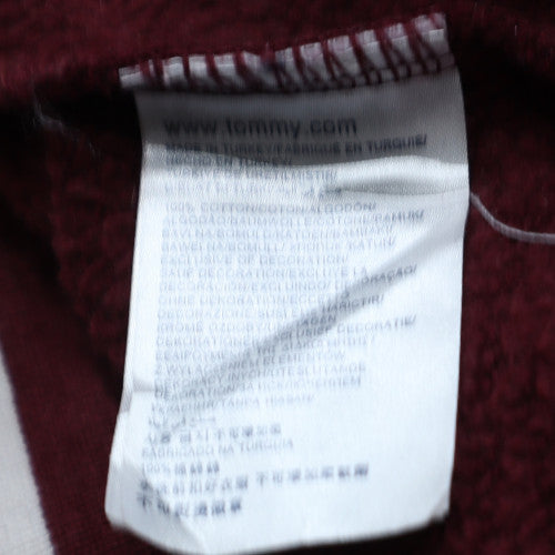 Tommy Hilfiger Men’s Red Full Zip Logo Sweatshirt Size M