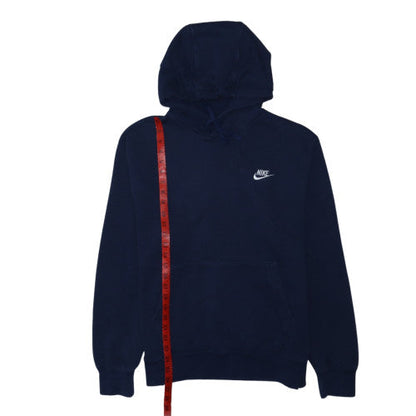 Nike Men's Blue Pullover Hoodie Medium Fleece Logo Sweatshirt