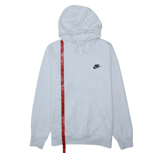 Nike Men's White Pullover Hoodie Small Regular Fit Logo Fleece