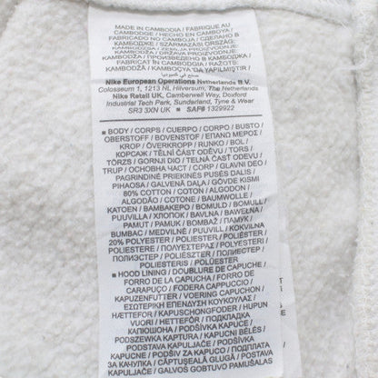 Nike Men's White Pullover Hoodie Small Regular Fit Logo Fleece