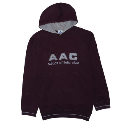 Adidas Mens Brown AAC Embroidered Pullover Hoodie Size S
