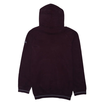 Adidas Mens Brown AAC Embroidered Pullover Hoodie Size S