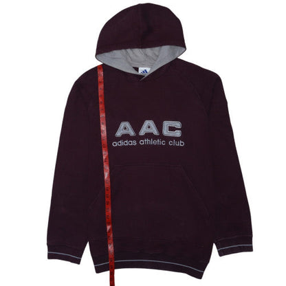 Adidas Mens Brown AAC Embroidered Pullover Hoodie Size S