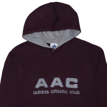 Adidas Mens Brown AAC Embroidered Pullover Hoodie Size S