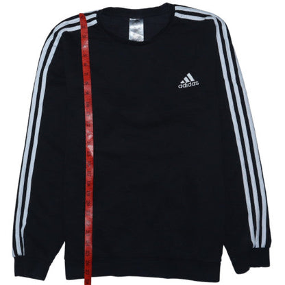 Adidas Men's Black L Pullover Crew Neck Fleece Sweatshirt