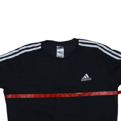 Adidas Men's Black L Pullover Crew Neck Fleece Sweatshirt
