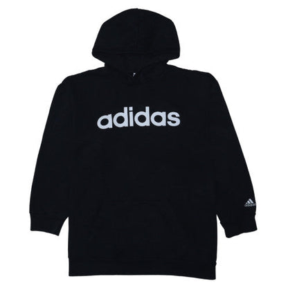 Adidas Womens Black 2XL Pullover Hoodie with Logo Print