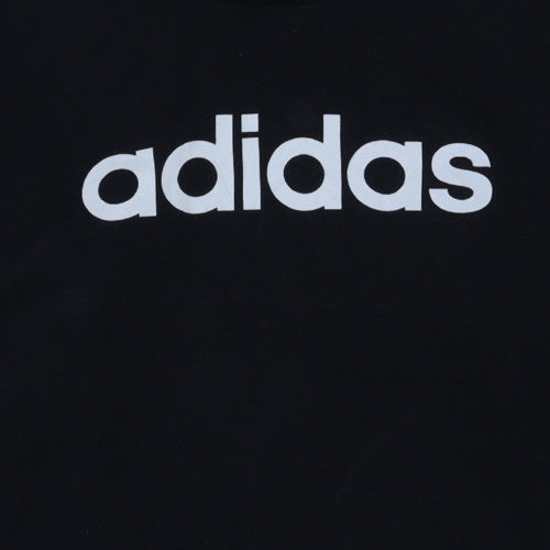 Adidas Womens Black 2XL Pullover Hoodie with Logo Print