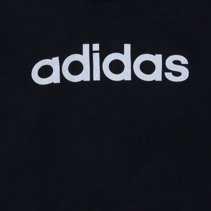 Adidas Womens Black 2XL Pullover Hoodie with Logo Print