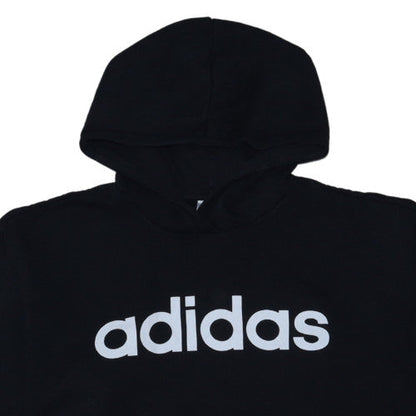 Adidas Womens Black 2XL Pullover Hoodie with Logo Print