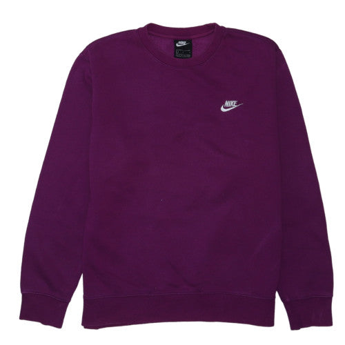 Nike Womens Purple Crew Neck Pullover Sweatshirt Size L