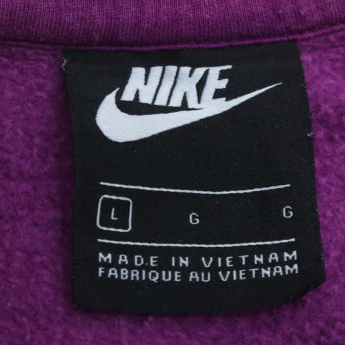 Nike Womens Purple Crew Neck Pullover Sweatshirt Size L