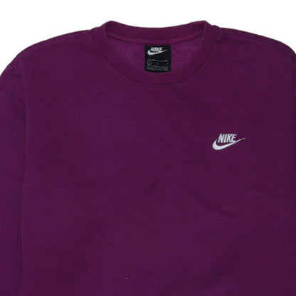 Nike Womens Purple Crew Neck Pullover Sweatshirt Size L