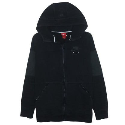 Nike Air Men's Black Full Zip Hoodie M Cotton Blend Fleece