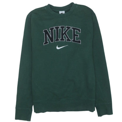 Nike Men's Green Pullover Sweatshirt Small Embroidered Logo