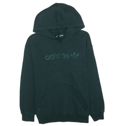 Adidas Women’s Green Pullover Hoodie Size 10 Hooded Logo Sweatshirt