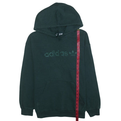 Adidas Women’s Green Pullover Hoodie Size 10 Hooded Logo Sweatshirt