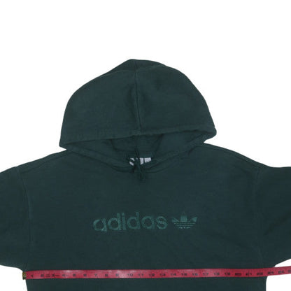Adidas Women’s Green Pullover Hoodie Size 10 Hooded Logo Sweatshirt