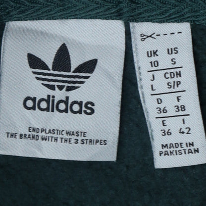 Adidas Women’s Green Pullover Hoodie Size 10 Hooded Logo Sweatshirt