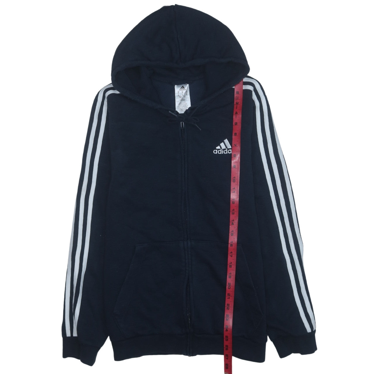 adidas Men Black Medium Full Zip Hoodie Sports Fleece
