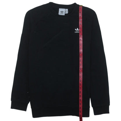 Adidas Men's Black Crew Neck Pullover Sweatshirt M Regular Fit