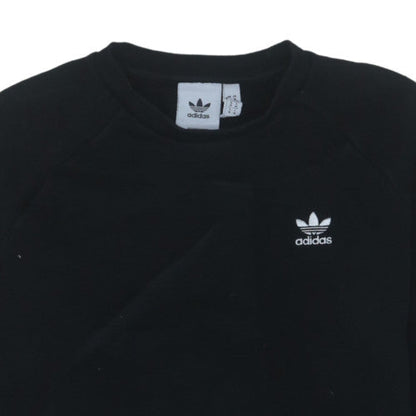 Adidas Men's Black Crew Neck Pullover Sweatshirt M Regular Fit